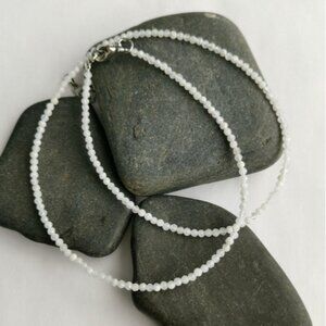 Moonstone faceted bead  necklace NEW